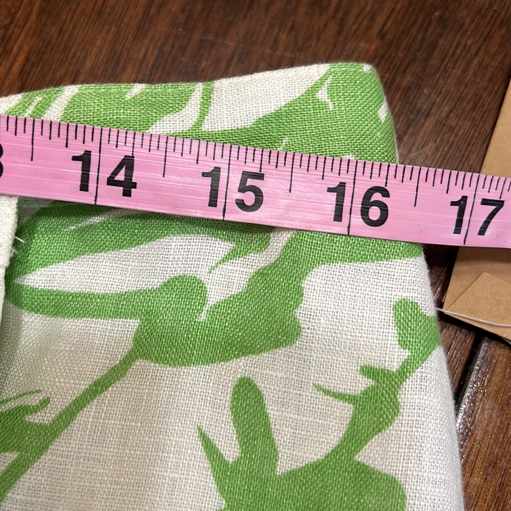 Coldwater Creek White Green Floral Print Linen Wrap Skirt Sz M NWT $80 - Picture 13 of 14